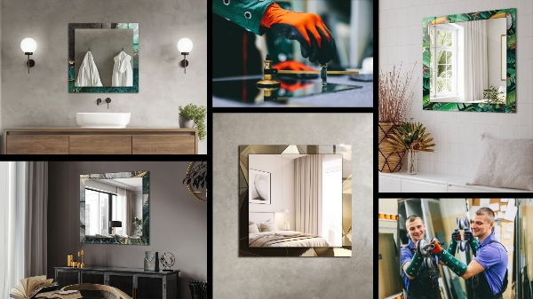 Spiegel mit motivdruck Marmor mit Adern