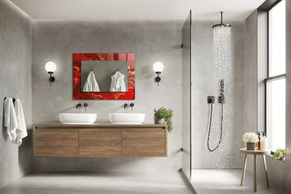 Spiegel mit zierrahmen Abstrakte rote Farbe