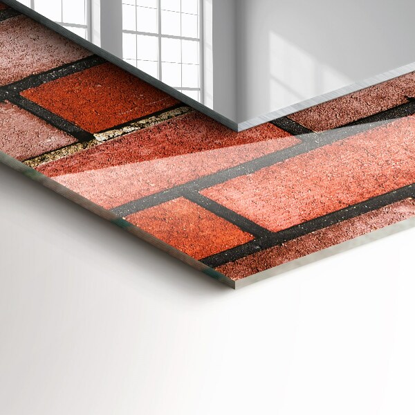 Spiegel ornamente Rote Ziegelwand