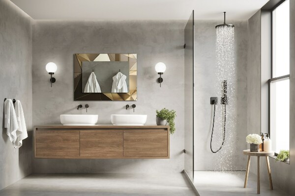 Spiegel mit aufdruck Geometrische Formen