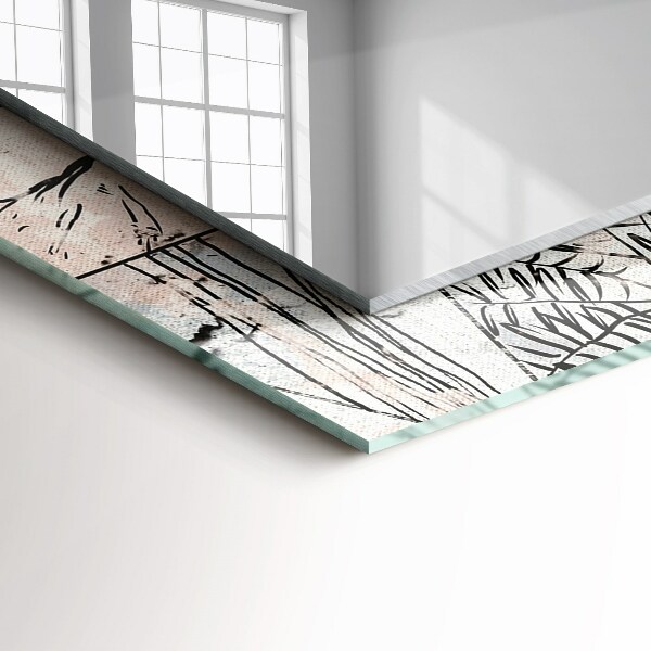 Spiegel mit motivdruck Hirschfuchs-Pflanzen