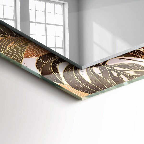 Dekorativer spiegel Blätter mit tropischem Muster