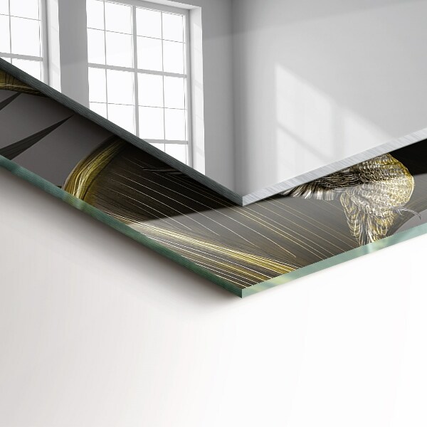 Bedruckte spiegel Blumen und Kolibris