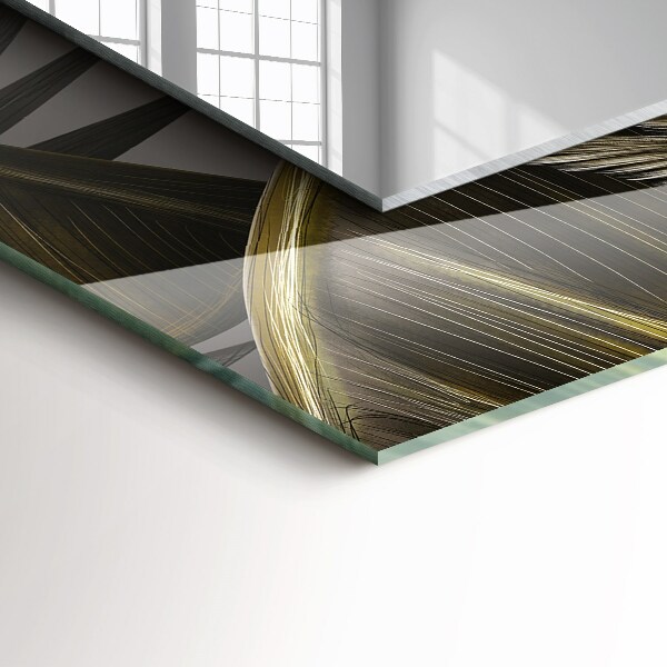 Bedruckte spiegel Blumen und Kolibris