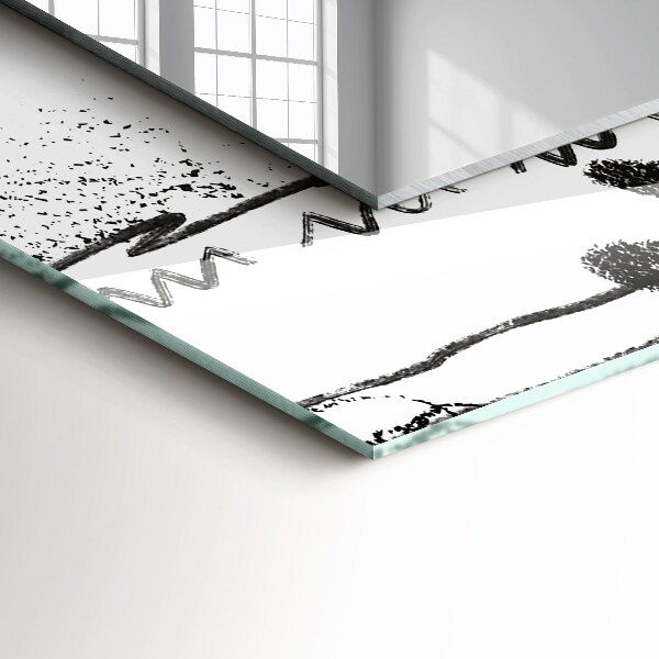 Spiegel mit ornamenten Abstrakte Moderne Schablonen