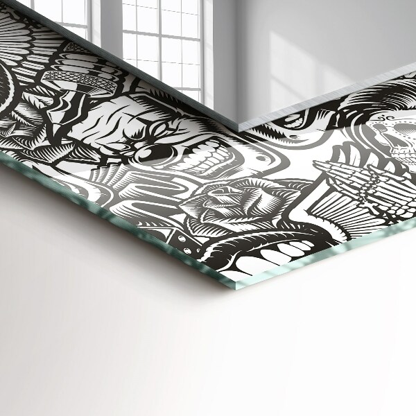 Spiegel ornamente Schwarze und weiße Muster