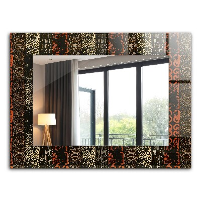 Bedruckter spiegel Ethnisches Ornamentmuster