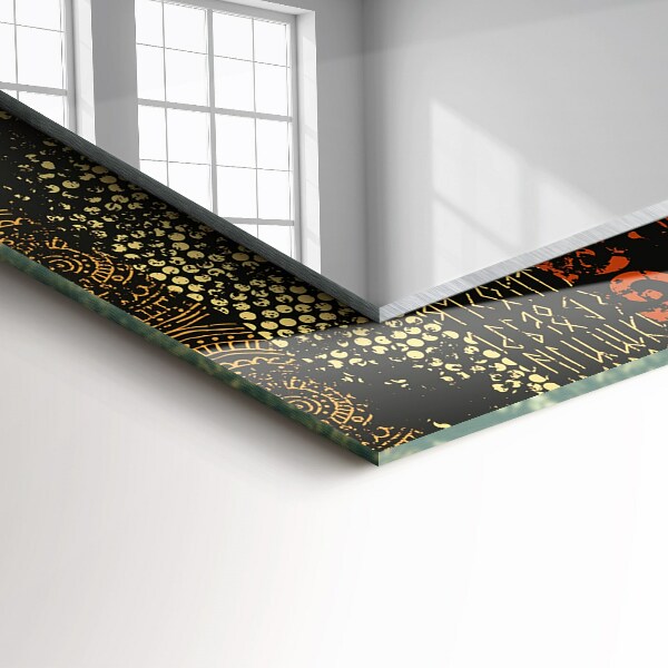 Bedruckter spiegel Ethnisches Ornamentmuster