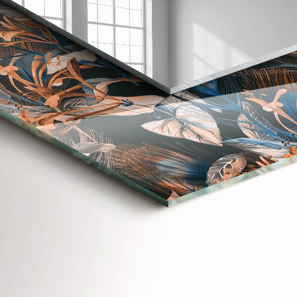 Bedruckte spiegel Blumen und Blätter