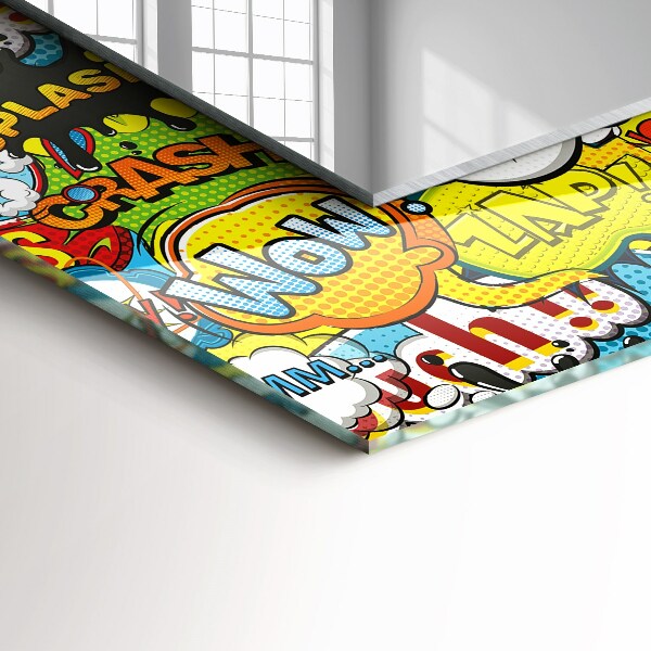 Spiegel mit motivdruck Bunte Cartoon-Ballons