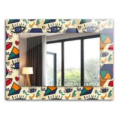 Dekorativer spiegel Augen-Mund-Formen