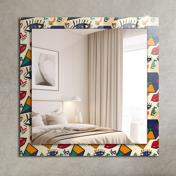 Dekorativer spiegel Augen-Mund-Formen