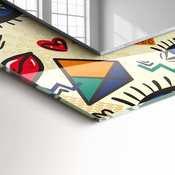 Dekorativer spiegel Augen-Mund-Formen