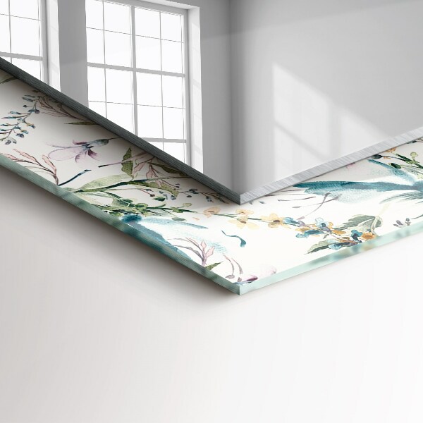 Spiegel mit motivdruck Florales Aquarellmuster