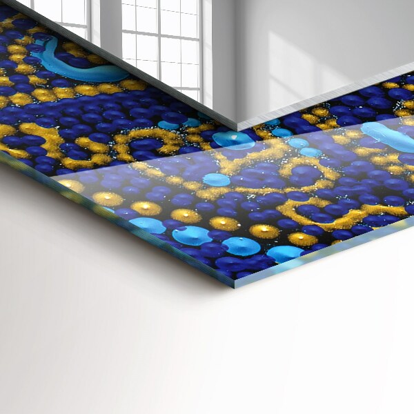 Spiegel ornament Blau gepunktetes Mandala