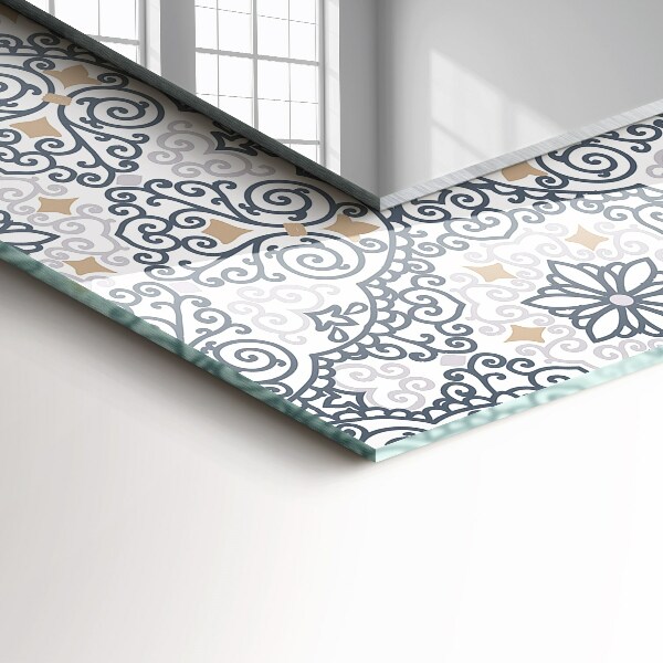 Spiegel mit aufdruck Kachelmuster Ornamente