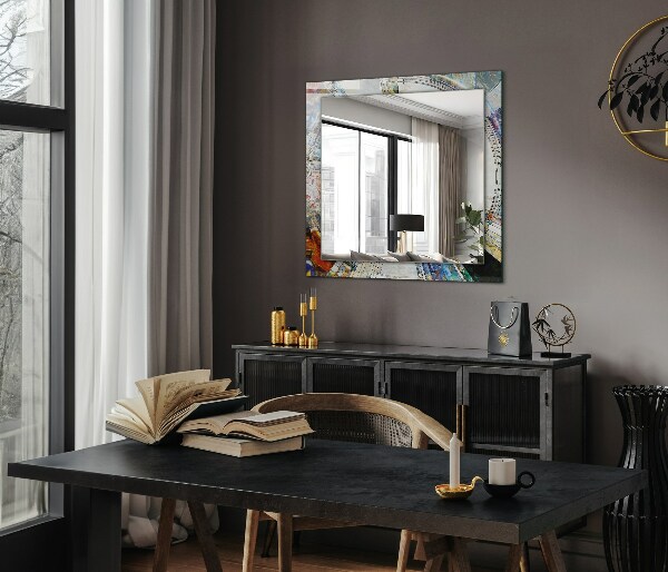 Dekorativer spiegel Abstraktes Mosaik aus Kreisen