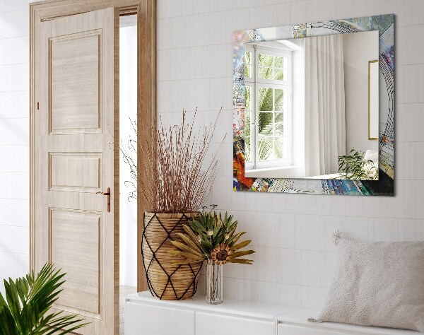 Dekorativer spiegel Abstraktes Mosaik aus Kreisen