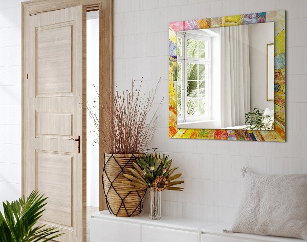 Spiegel mit ornamenten Buntes abstraktes Mosaik