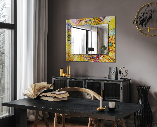 Spiegel mit ornamenten Buntes abstraktes Mosaik