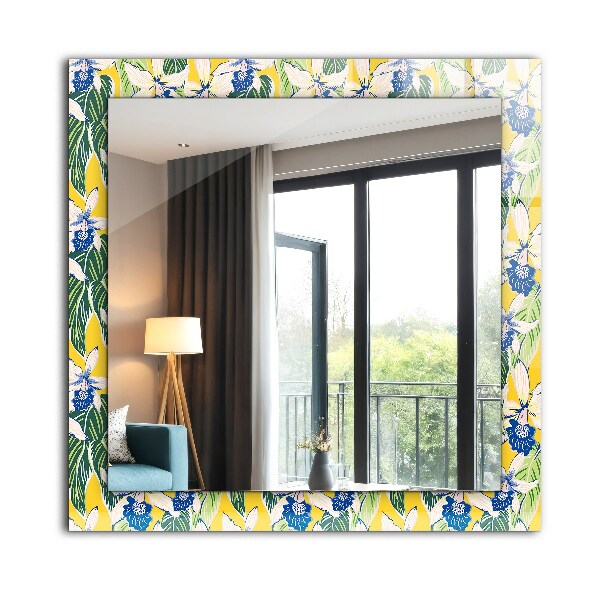 Spiegel ornamente Blumen und Blätter