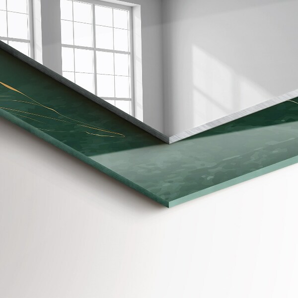 Spiegel mit motivdruck Grüne goldene Blätter