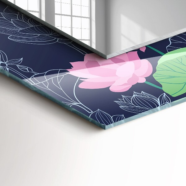 Spiegel ornamente Rosa Lotosblumen