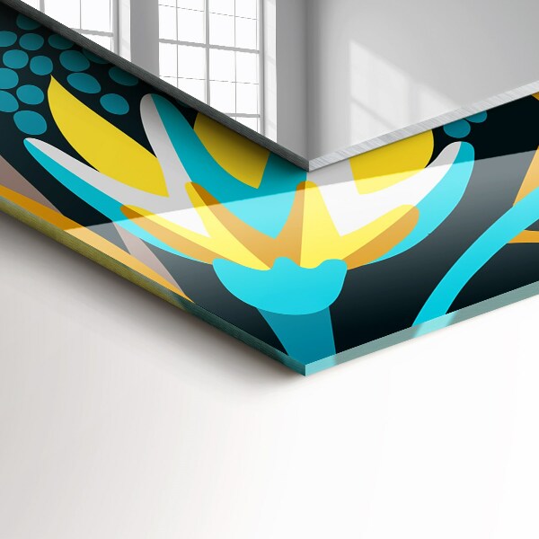 Spiegel mit ornamenten Blumen-Blatt-Muster