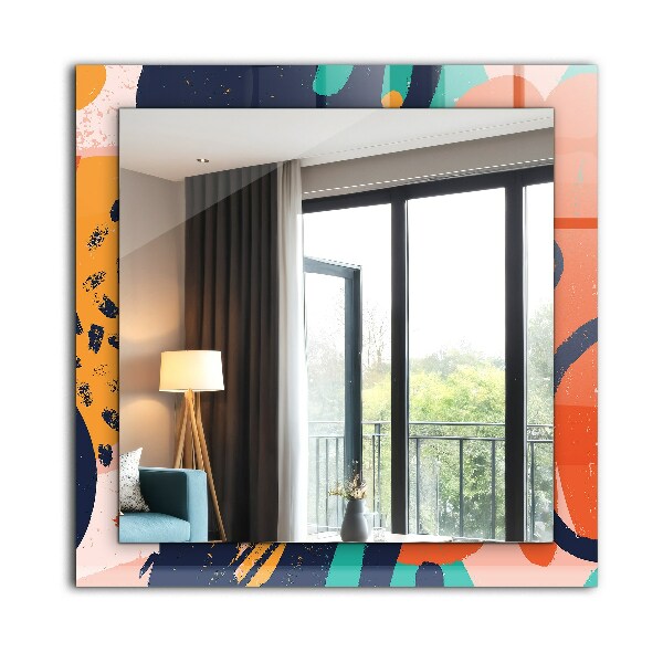 Bedruckte spiegel Abstrakte Farbgrafik