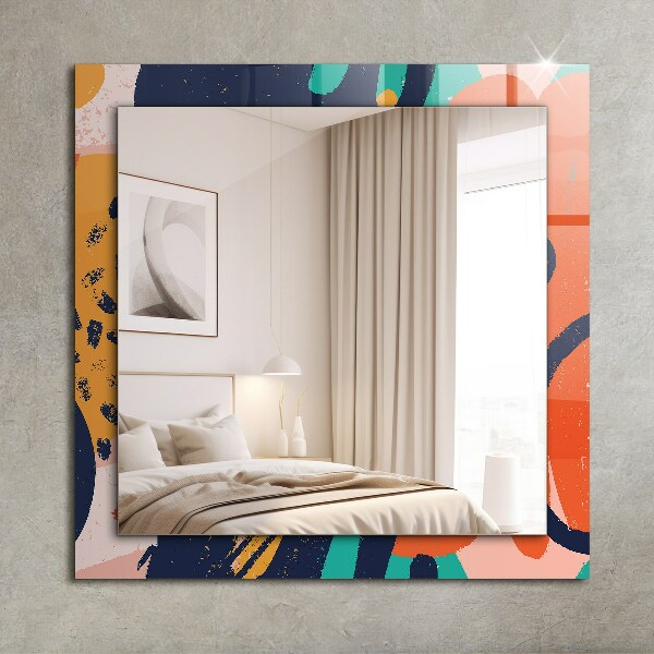 Bedruckte spiegel Abstrakte Farbgrafik