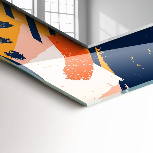 Bedruckte spiegel Abstrakte Farbgrafik