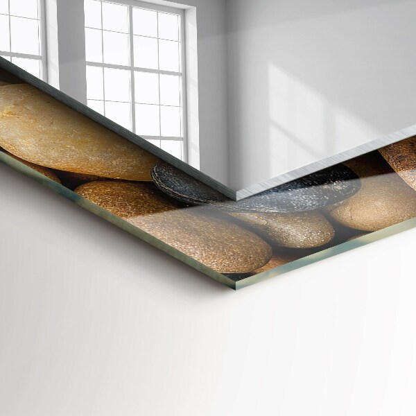 Spiegel mit zierrahmen Farbige glatte Steine