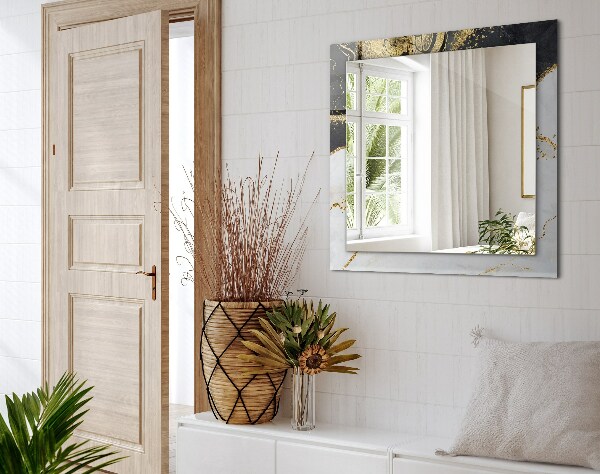 Spiegel mit zierrahmen Abstrakte Goldkunst