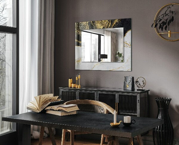 Spiegel mit zierrahmen Abstrakte Goldkunst