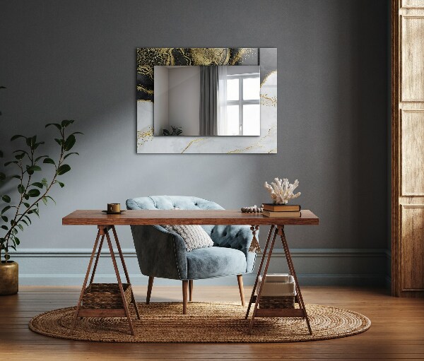 Spiegel mit zierrahmen Abstrakte Goldkunst