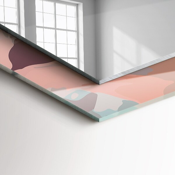 Bedruckte spiegel Blumen pastellfarbene Blätter