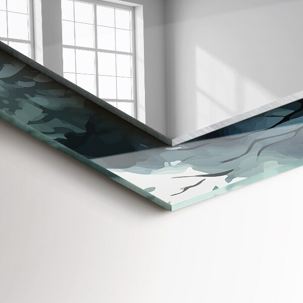 Spiegel mit aufdruck Wald im Nebel