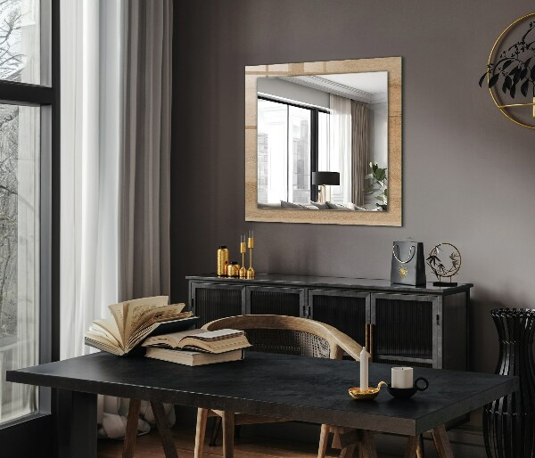 Dekorativer spiegel Holzbrett-Textur