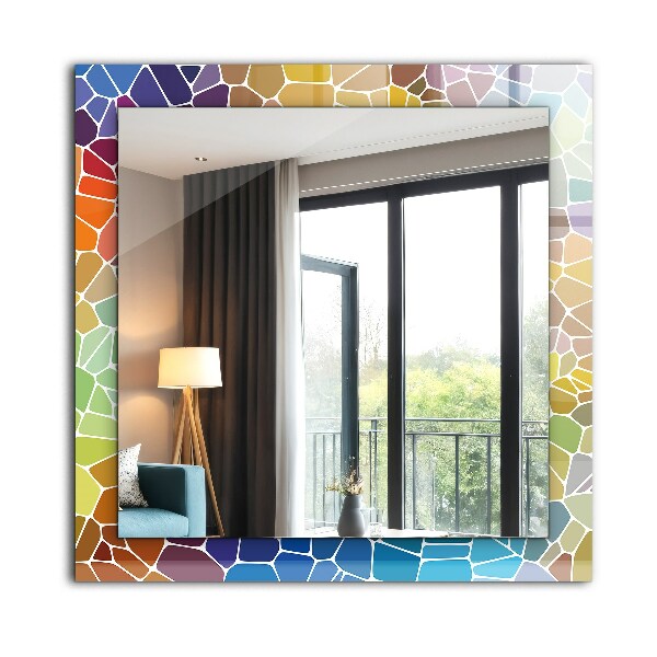 Spiegel mit zierrahmen Buntes abstraktes Mosaik