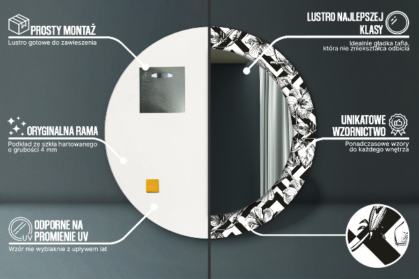 Runder spiegel aufdruck Kolibri