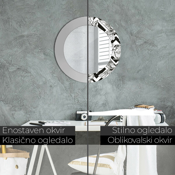 Runder spiegel aufdruck Kolibri