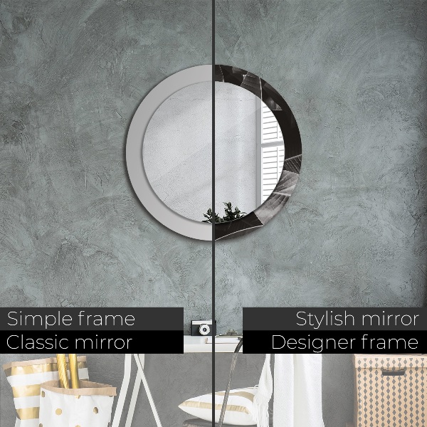 Runder spiegel mit dekoration Tropische Palmen