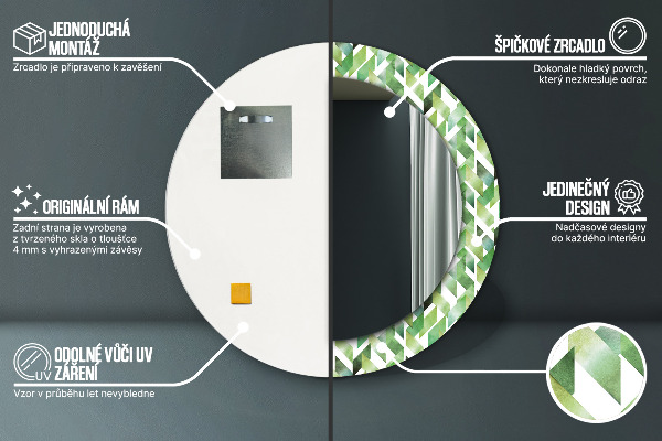 Runder spiegel mit dekoration Fischgrone