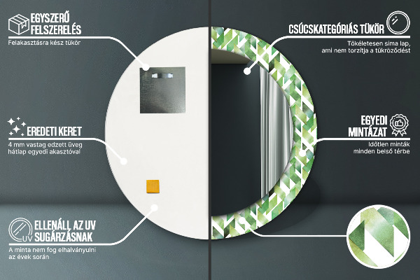 Runder spiegel mit dekoration Fischgrone