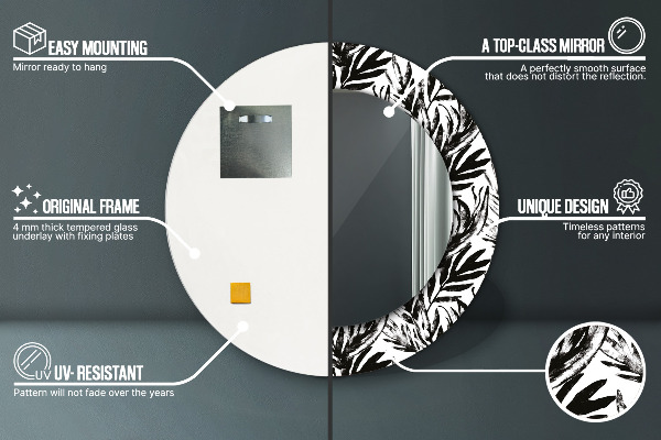 Runder spiegel mit dekoration Monster