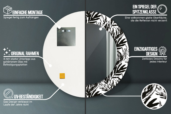 Runder spiegel mit dekoration Monster