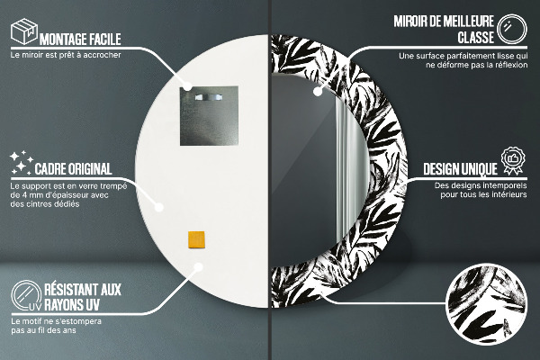 Runder spiegel mit dekoration Monster