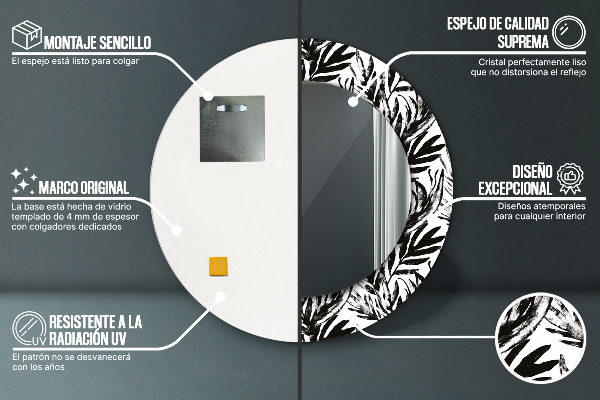 Runder spiegel mit dekoration Monster