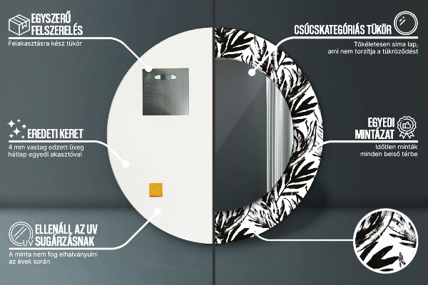 Runder spiegel mit dekoration Monster