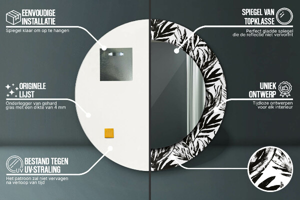 Runder spiegel mit dekoration Monster